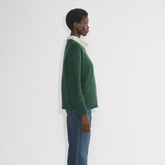 NWT Aritzia Plush Cashmere Oversized V-neck Sweater, Size Large - Picture 4 of 8